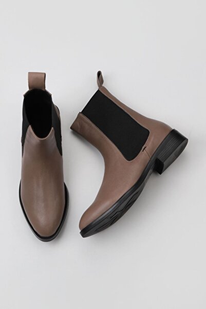 Bueno Shoes 01wt2403 Μοντέλο Γκρι Δερμάτινες Γυναικείες Μπότες