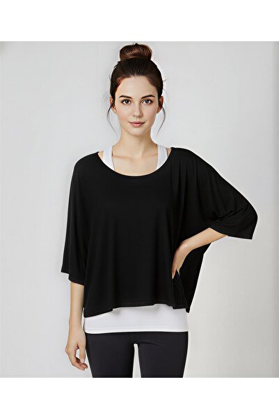 Lucky Line Kadın Salaş Takım Üst Örme Viskon İçi Kaşkorse Yüzücü Atlet Rahat Spor Takım