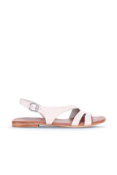 Bueno Shoes Γυναικεία φλατ σανδάλια από δέρμα βιζόν 01ws6902