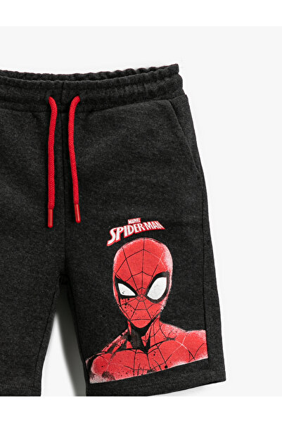 Koton Licencované šortky s potiskem Spiderman se zavazováním v pase