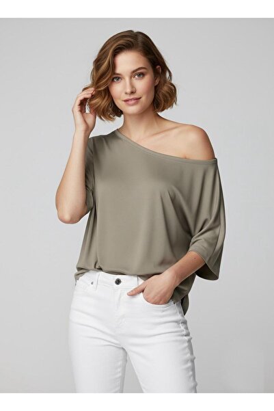 Lucky Line Kadın Salaş Rahat Viskon Örme Yazlık Baharlık Bluz