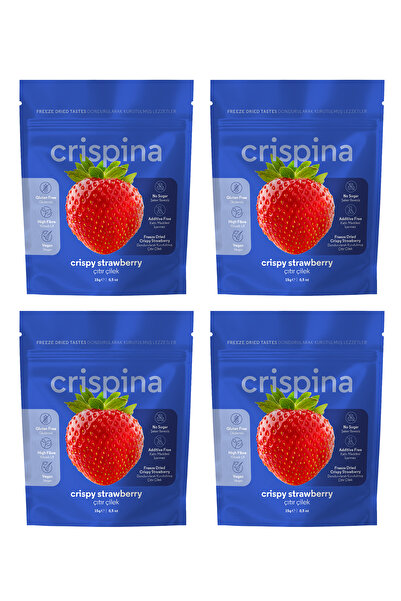 Crispina Daily مجموعة من الفراولة والفواكه المجففة مكونة من 4 قطع - تجميد، نب...
