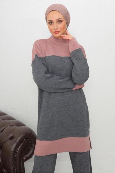 TRENDTESETTÜR Γυναικείο ΣΕΤ ΠΛΕΚΤΟ ΠΑΝΤΕΛΟΝΙ ΜΕ ΚΟΛΑΡΟ ΤΙΜΟΝΙ Τ 1108