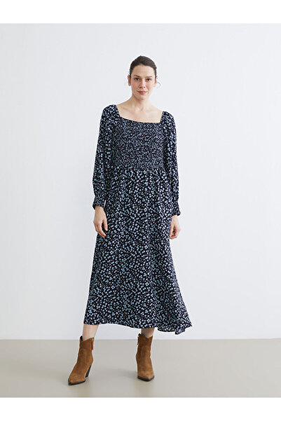 LC Waikiki Azestrend New Season Square Neck Floral Dress