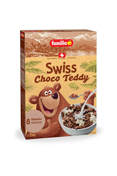 Familia حبوب تيدي بالشوكولاتة السويسرية 250 جرام × 4 قطع