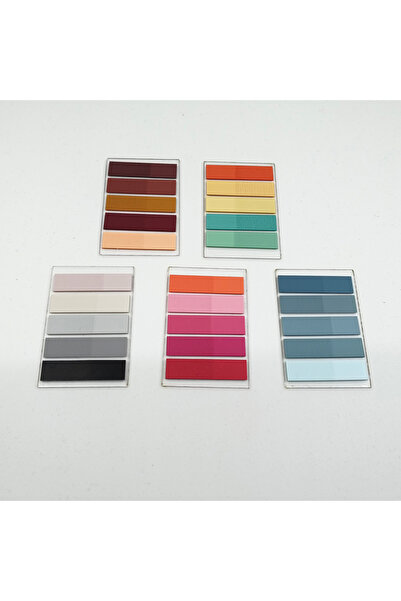 sibga tasarım 5 adet Şeffaf Renkli Postit Post-it Post It. Kitap Ayracı Ayraç Postit Sticker Not Kağıdı 500 yaprak