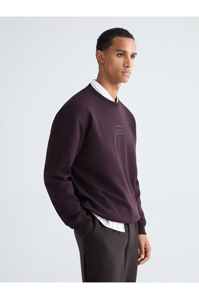 LC Waikiki Özmarka New Season Crew Neck Printed Men's Thick Sweatshirt