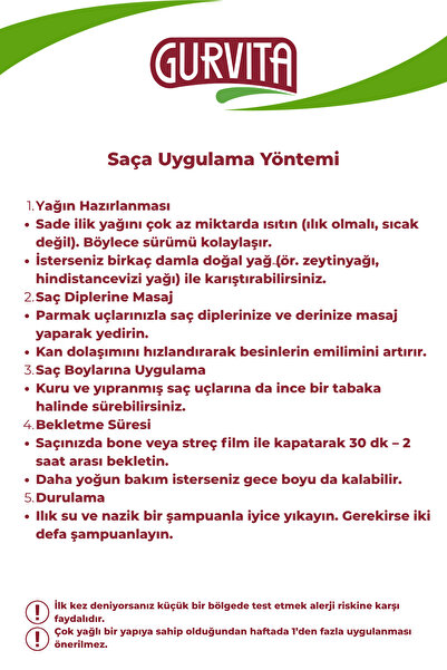 Gurvita Sade İlik Yağı 50 Gr 4 Adet