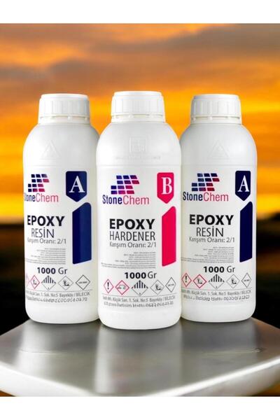 stonechem Şeffaf Epoksi Reçine 3kg Ekstra Parlak Hobi,ahşap,tepsi,magnet Yapımı Için (SÜRPRİZ HEDİYE)