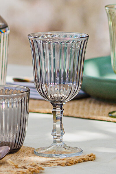 Rakle Splendid 4'lü Su Kadehi Seti Füme 240 cc