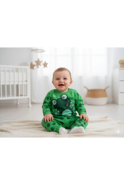 cskticaret Frog Pattern 1.2.3 Years Old 2-Piece Set 12 Months, 2Y, 3Y Uni