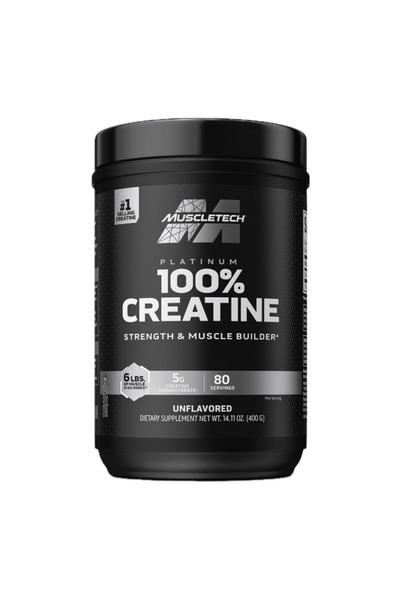 MUSCLETECH Platinum 100% Creatine Monohydrate Powder Boosts Strength, Muscle Power & Recovery 400g Unflavored