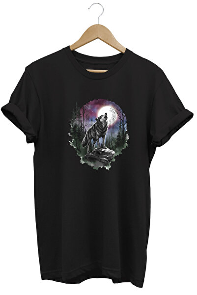 onsrawear Howling Wolf in the Forest Design Printed Outdoor and Turkish Soul ...