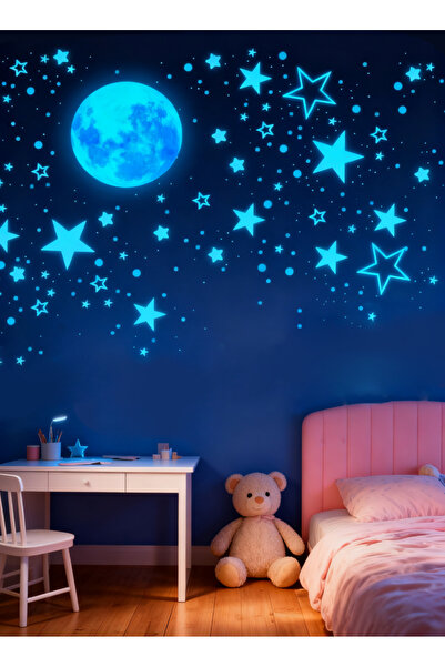 Generic 1049-Piece Wall Stickers Inculding Moon and Stars Decor