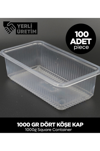Sepet Doldur 1000 جرام وعاء بأربعة زوايا 100 قطعة