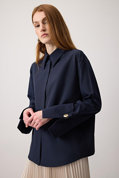 Touché Privé ΚΟΝΤΟ ΠΟΥΚΑΜΙΣΟ ΠΟΠΛΙΝΟ ΜΕ ΦΟΡΜΑ ΦΑΡΑΟΥ