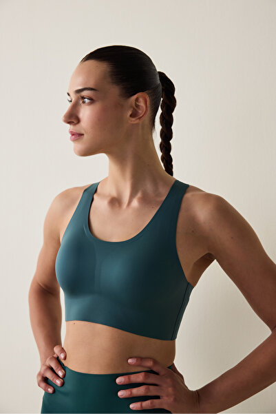 Penti # Non-Marking Dark Green Medium Support Zero Feel Sports Bra