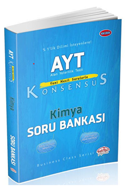 Genel Markalar Editör Yayınları Ayt Kimya Konsensüs Soru Bankası