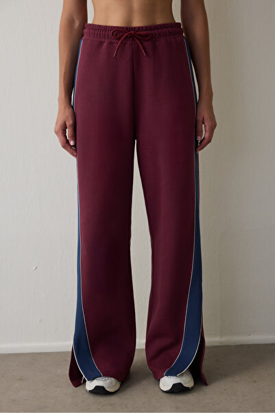 Penti Bordo Düz Paça Yüksek Bel Eşofman Altı