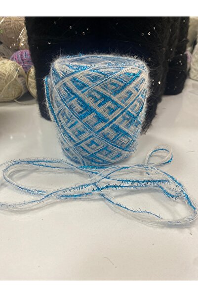 göçer Μόρερ: Λευκό Χρώμα Τυρκουάζ Ασημένιες Μπάλες 100 γρ