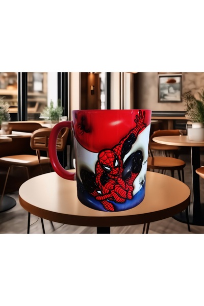Mugs and love Örümcek adam, spider kaliteli baskı porselen kupa