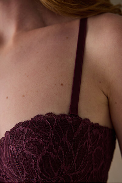 Penti Бордовий доступний бюстгальтер без підкладки з балеринами та без бретелей