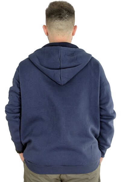 ModeXL Mode Xl Ανδρικό φούτερ με κουκούλα με φερμουάρ Basic 20543 Indigo