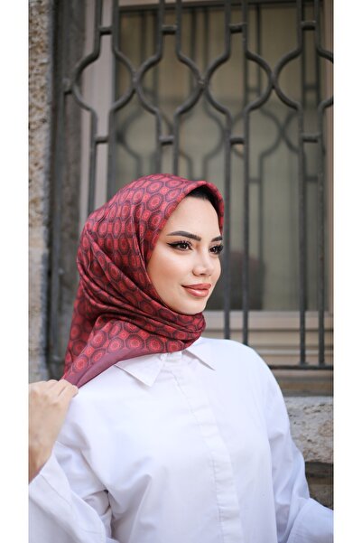 efdal şal eşarp Mosaic Pattern Imported Cotton Scarf