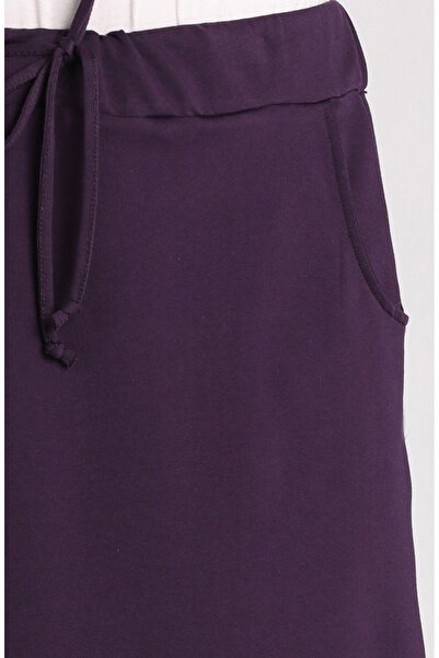 sefamerve Purple Sports Skirt 0152-15 - With Pockets