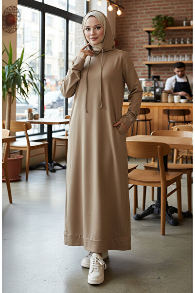 sefamerve Two-Thread Hooded Sportswear 0190-25 Earth