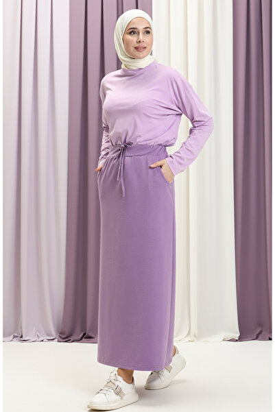 sefamerve Lilac Sports Skirt with Pockets - 0152-20