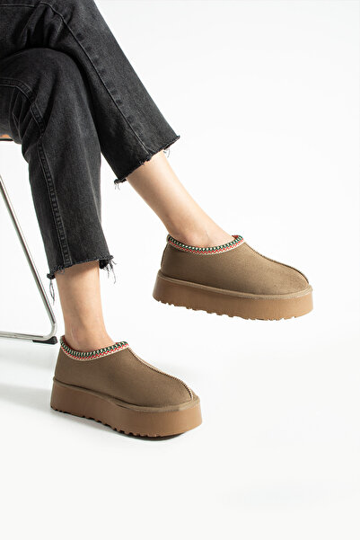 Moda Devrin Обувки с дебела подметка и подплата от изкуствена овча кожа