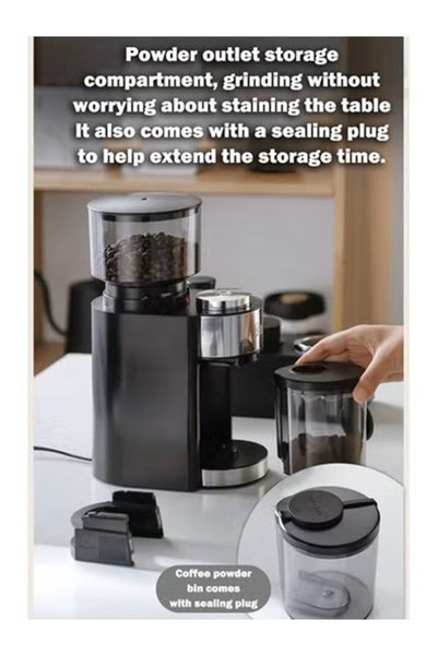 VOGMAX Coffee Machine Adjustable Electric Coffee Grinder,Stainless Steel Super Silent