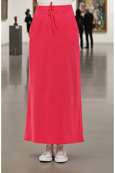 sefamerve Fuchsia Pocketed Sports Skirt - 0152-25