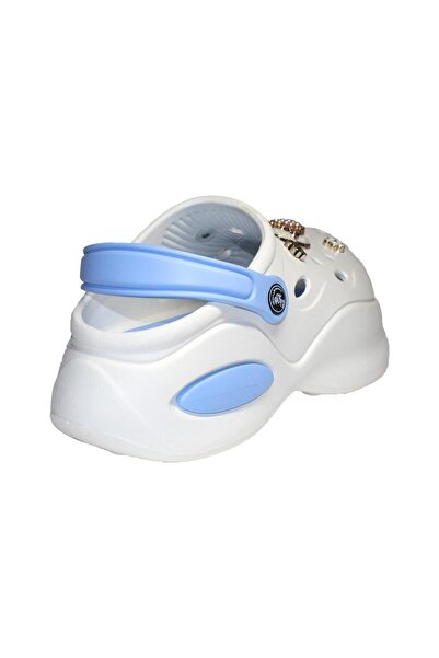 Jose Amorales Slippers/sandals, clogs, for women, EVA foam, white and blue, size 41,