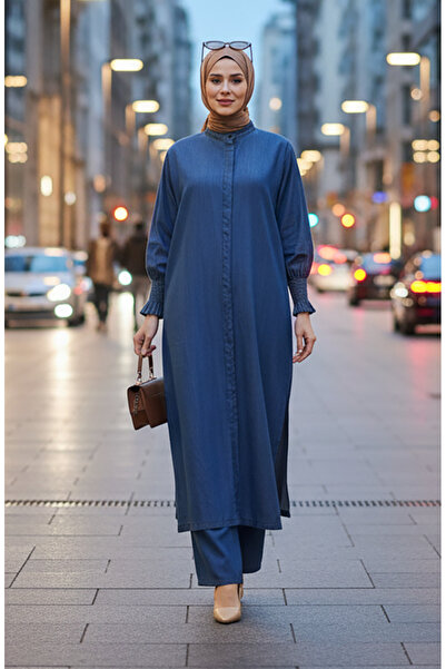 sefamerve Διπλό Σετ 260625-03 Navy Blue