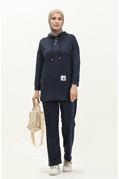 sefamerve Kapüşonlu Eşofman Takım 3036-05 Lacivert