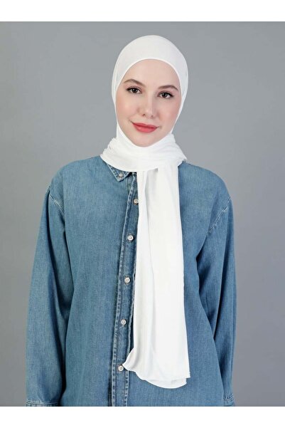 Mervin Şal شال قطن ممشط أساسي بلون إكرو