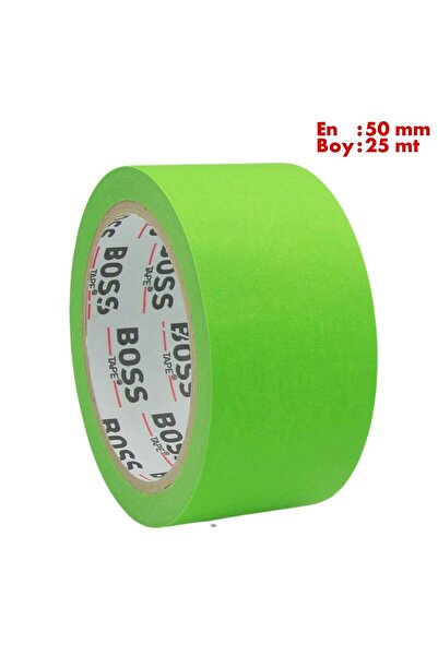 Boss Tape Yeşil Maskeleme Bandı Kağıt Bant En:50mm Boy:25mt