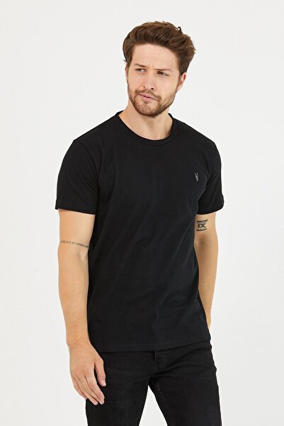 COMBİNE MİCHAİL Ασπρόμαυρα ανδρικά T-Shirts 2 Pack 2000