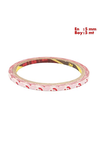 Genel Markalar 9088 Akrilik Şeffaf Çok Güçlü Çift Taraflı Bant En:5mm Boy:5mt