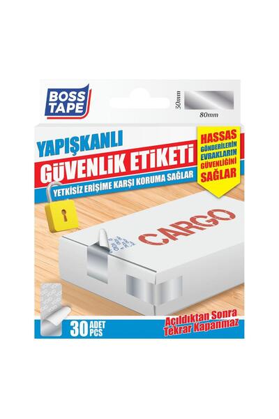 Boss Tape Yapışkanlı Güvenlik Etiketi 30 Adet