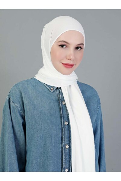 Mervin Şal شال قطن ممشط أساسي بلون إكرو