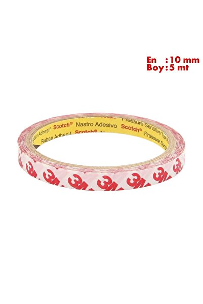 Genel Markalar 9088 Akrilik Şeffaf Çok Güçlü Çift Taraflı Bant En:10mm Boy:5mt