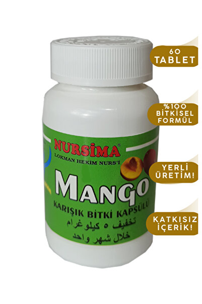 Nursima Mango Karışık Bitki Kapsülü – Doğal Bitkisel Takviye 60 Kapsül