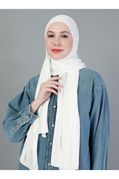 Mervin Şal شال قطن ممشط أساسي بلون إكرو