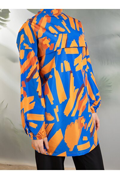 Mayo Bella Brush Pattern Full Covered Μαγιό - Μπλε - Μαγιό Bella