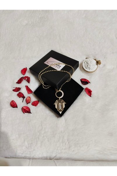 CC Design Brass Gold Color Zircon Stone Serenay Necklace