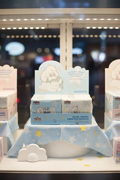 Miniso We Bare Bears Lisanslı Baskılı Kağıt Mendil - Yıldız - 50Yp.