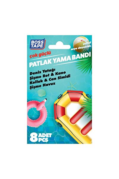 Boss Tape Patlak Yama Tamir Bandı Şişme Top Bot Kolluk Pilates Topu Patlak Yaması